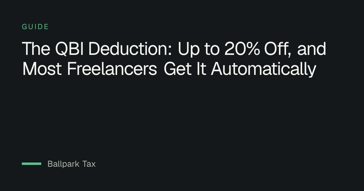 The QBI Deduction Explained — Ballpark Tax